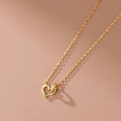 MELICENT DAINTY HEART CHARM NECKLACE