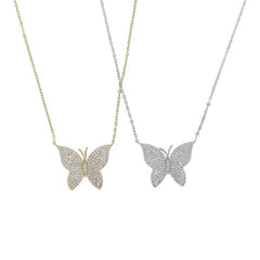 EVELYN PAVE BUTTERFLY NECKLACE
