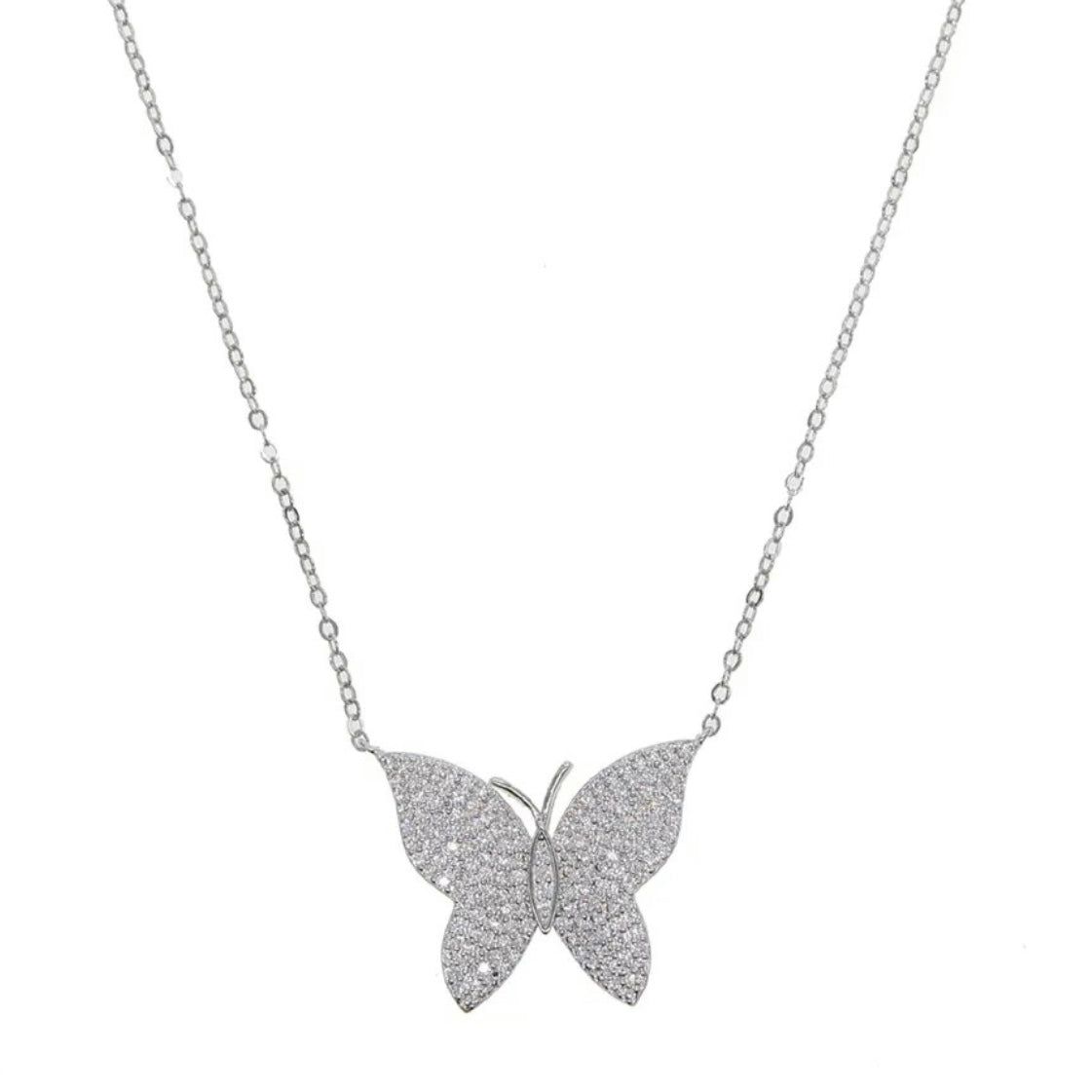 EVELYN PAVE BUTTERFLY NECKLACE