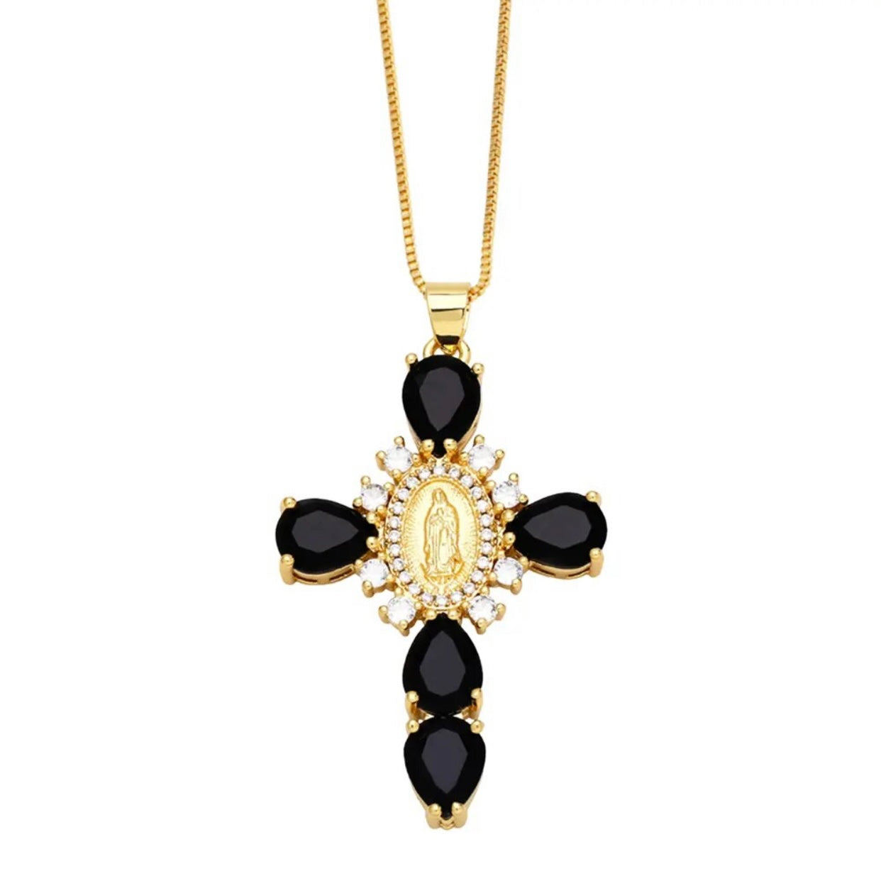 MARY CROSS PENDENT NECKLACE