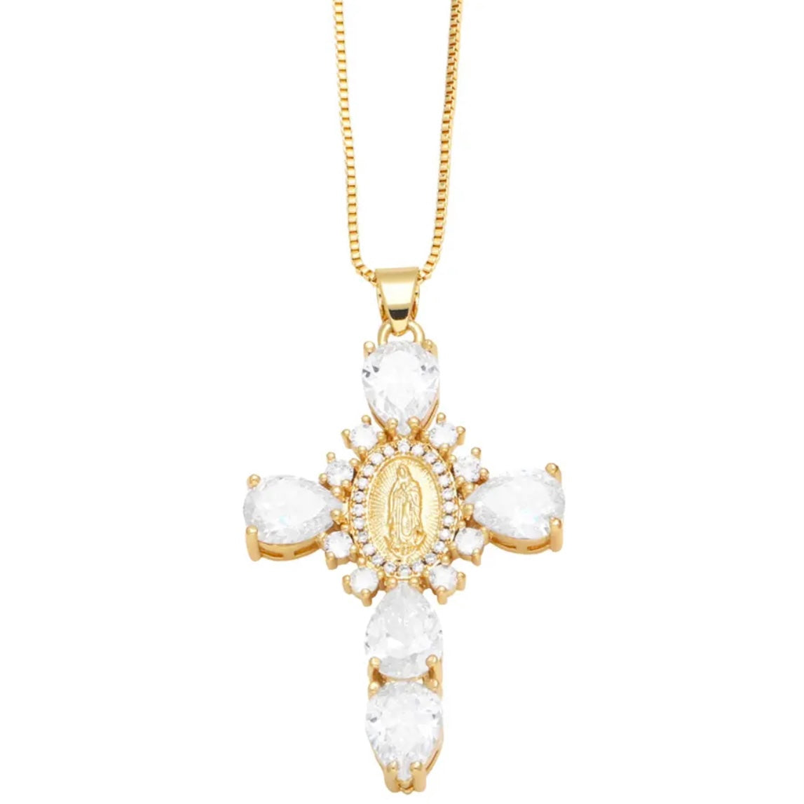 MARY CROSS PENDENT NECKLACE