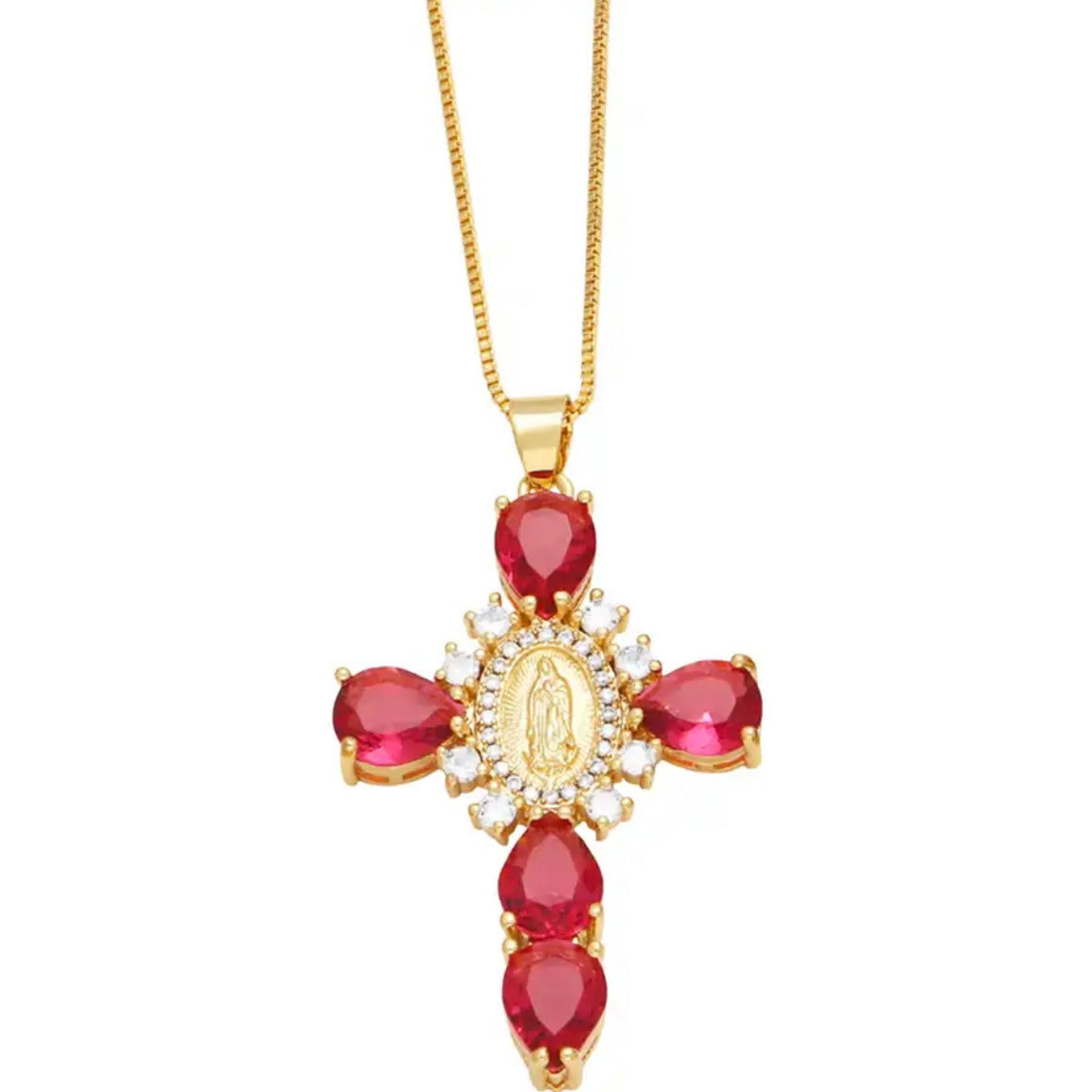 MARY CROSS PENDENT NECKLACE