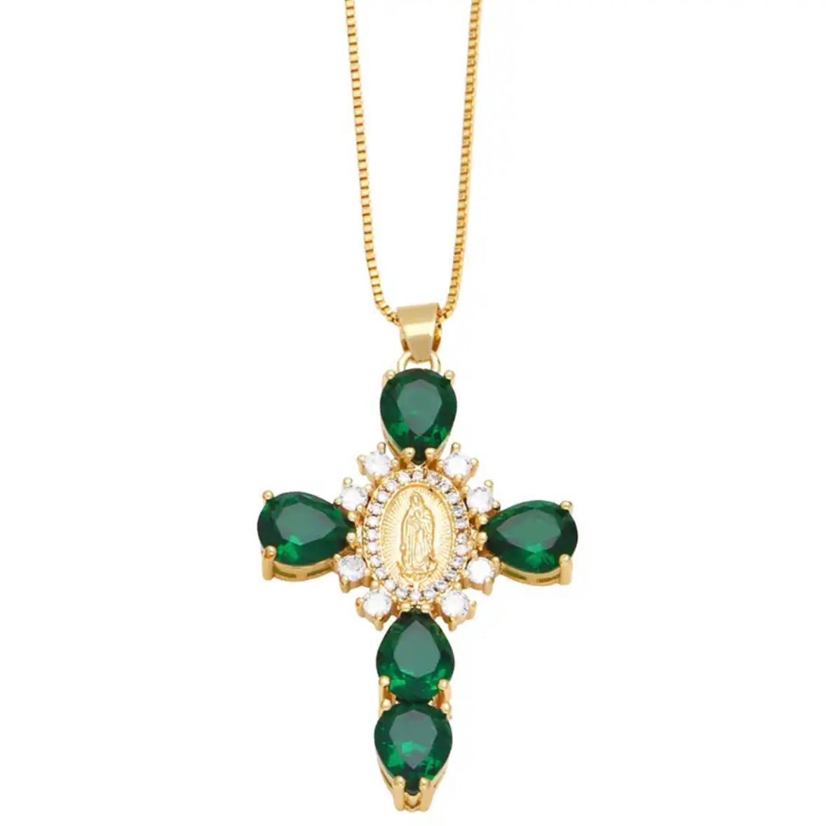 MARY CROSS PENDENT NECKLACE