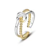 EPIPHANY STERLING SILVER KNOT BEAD RING