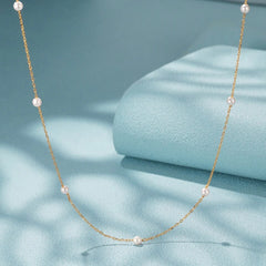 CARLOTTA STERLING SILVER PEARL NECKLACE
