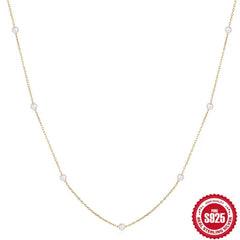 CARLOTTA STERLING SILVER PEARL NECKLACE