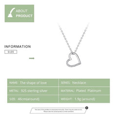 KAYA STERLING SILVER PAVE HEART NECKLACE