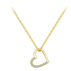 KAYA STERLING SILVER PAVE HEART NECKLACE