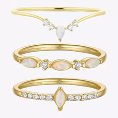 ROYAL STERLING SILVER DAINTY OPAL RING