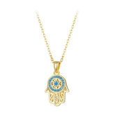 MICAELA STERLING SILVER FATIMA NECKLACE