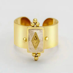 ALEXANDRINA BOHO NATURAL STONE RING