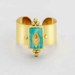 ALEXANDRINA BOHO NATURAL STONE RING