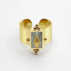 ALEXANDRINA BOHO NATURAL STONE RING
