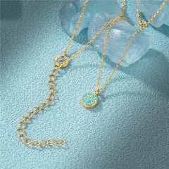 ADELPHA TURQUOISE ROUND DAINTY NECKLACE