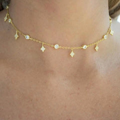 LYRA STERLING SILVER PAVE PENDENT NECKLACE