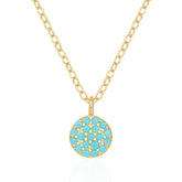 ADELPHA TURQUOISE ROUND DAINTY NECKLACE