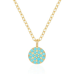 ADELPHA TURQUOISE ROUND DAINTY NECKLACE