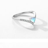 RITA STERLING SILVER HEART MOONSTONE RING