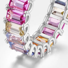 CHLOE STERLING SILVER MULTI COLOR RING