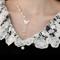 LEILANI FRESHWATER PEARL BUTTERFLY NECKLACE