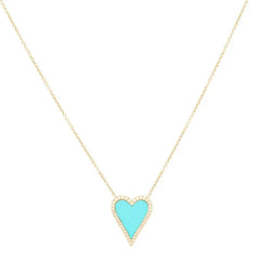 MIRANDA TURQUOISE BIG HEART NECKLACE