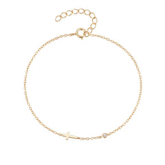 ARYA STERLING SILVER CROSS BRACELET