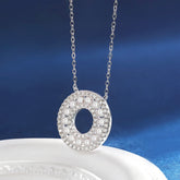 XIMENA STERLING SILVER MOISSANITE CIRCLE NECKLACE