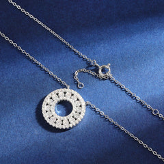 XIMENA STERLING SILVER MOISSANITE CIRCLE NECKLACE