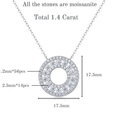 XIMENA STERLING SILVER MOISSANITE CIRCLE NECKLACE