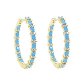 MAXINE TURQUOISE HOOP EARRINGS
