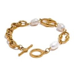 JUMENA FRESHWATER PEARL LINK BRACELET