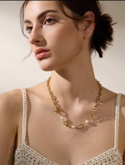 JUMENA FRESHWATER PEARL LINK BRACELET