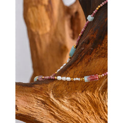 EMMIE NATURAL STONE BEAD NECKLACE