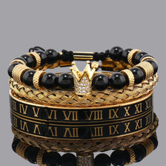 ATLAS TIGERS EYE CROWN  BRACELET