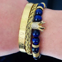 ATLAS TIGERS EYE CROWN  BRACELET