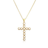 MAGDELENE PEARL CROSS NECKLACE