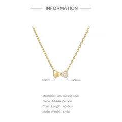 KENNA STERLING SILVER DAINTY HEART NECKLACE