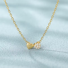 KENNA STERLING SILVER DAINTY HEART NECKLACE