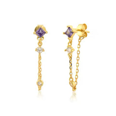 NIKKI STERLING SILVER DANGLE EARRINGS