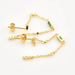 NIKKI STERLING SILVER DANGLE EARRINGS