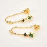 NIKKI STERLING SILVER DANGLE EARRINGS