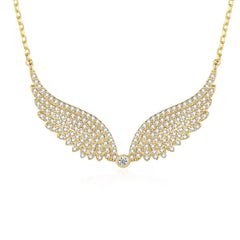 ANGELICA STERLING SILVER ANGEL WING NECKLACE
