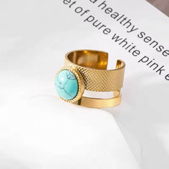 ELOISE NATUAL STONE CUFF RING