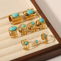 ELOISE NATUAL STONE CUFF RING