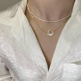 ELISABETTA HALF MOON PENDENT NECKLACE