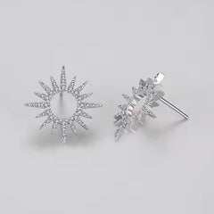 AURORA STERLING SILVER STAR STUD  EARRINGS