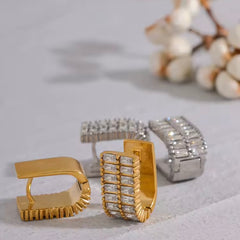 ALIVIA SQUARE CZ EARRINGS