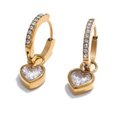 CARLA CZ HEART DANGLE EARRINGS