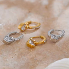 CARLA CZ HEART DANGLE EARRINGS