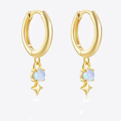 SADIE STERLING SILVER OPAL DANGLE EARRINGS
